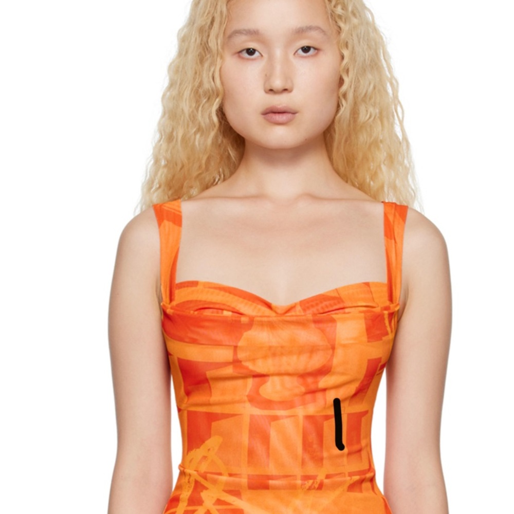 Orange Imogen tank top
